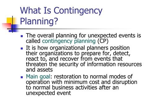 PPT - Contingency Planning PowerPoint Presentation, free download - ID:5690749