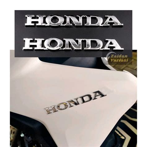 Jual Sticker Logo Emblem Honda Timbul Tulisan 2 Pcs Sepasang Stiker