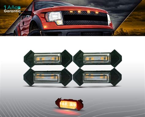 Kit 4 Luces Led Parrilla Cuarto Amarillo Humo Tacoma Pickup Envío gratis