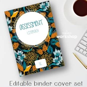 Editable Binder And Spines Set Exotic Blooms By A Teacher S Workshop