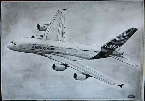 Airbus A380 drawing by alainmi on DeviantArt