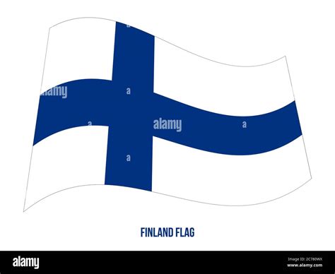 Finland Flag Waving Vector Illustration On White Background Finland