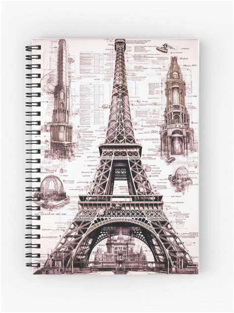 Eiffel Tower Blueprint Architectural Design Collection Spiral