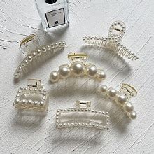 Amazon Sisiaipu 6 Pcs Large Pearl Claw Clips For Thick Hair For