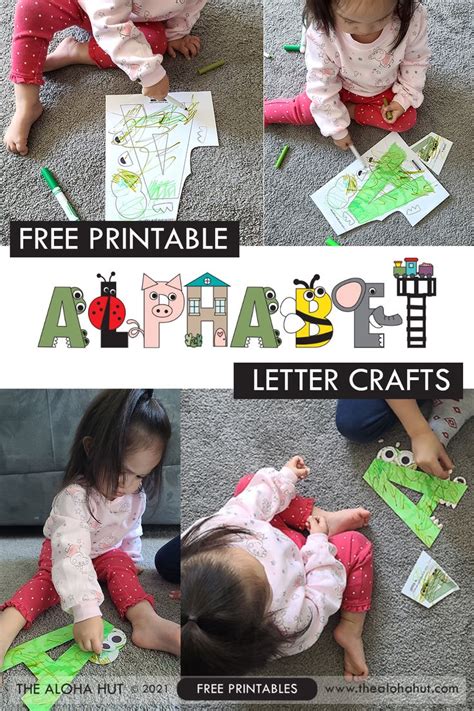 Alphabet Letter Crafts Letter A Free Printable By The Aloha Hut