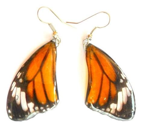 Real Butterfly Wings Earrings Handmade Unsual Color Jewelry Etsy