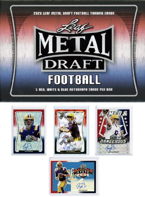 2020 Leaf Metal Draft Football Checklist SP Set Info Boxes Date Review