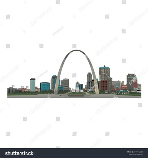 Saint Louis City Skyline Color Vector Stock Vector (Royalty Free ...