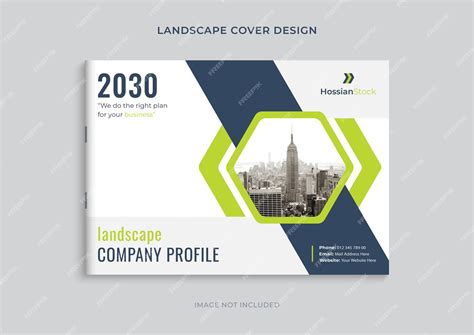 Premium Vector | Landscape business corporate book cover design template