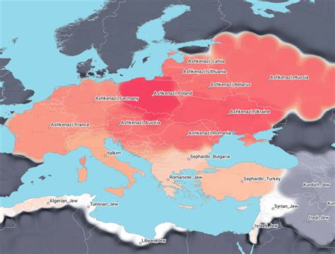 Jewish Genetic Similarity Map For Ashkenazi Pol Rillustrativedna