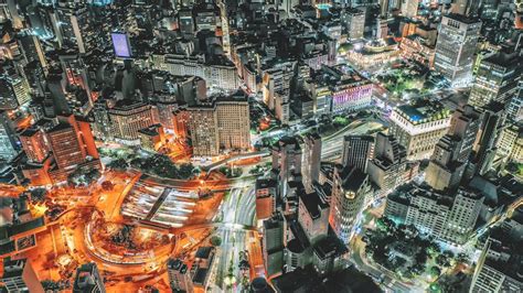 Aerial Photography of Cityscape during Nighttime · Free Stock Photo