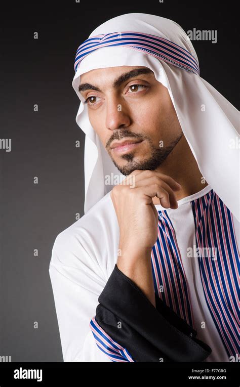 Arab Man In Deep Thinking Mode Stock Photo Alamy