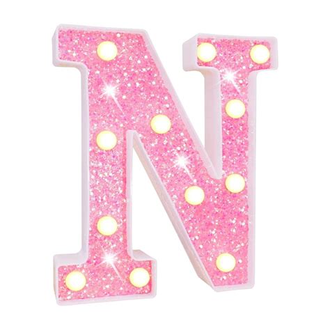 The Letter A In Pink Glitter