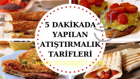 5 Dakikada Yapılan Kolay Atıştırmalıklar Pratik Sağlıklı ve Hızlı