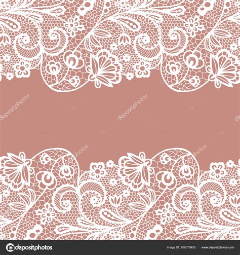 Seamless Lace Border Invitation Card Stock Vector Image By Comotom0