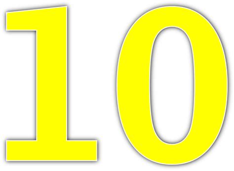 Download 10 Number Png File Download Free Yellow Number 10 Png