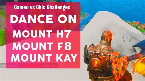 Dance At The Top Of Mount H Mount F And Mount Kay Fortnite Youtube