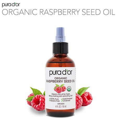 Organic Raspberry Seed Oil 4 oz – PURA D'OR