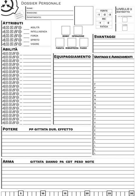 Made Some Savage Worlds Scp Themed Character Sheets Rscp