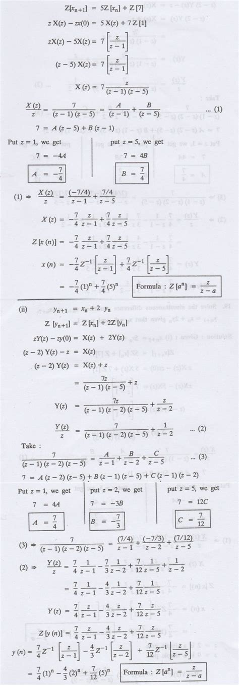 Solution Of Difference Equations Using Z Transform