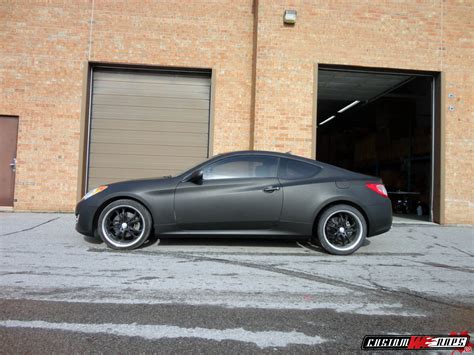 Genesis Coupe Matte Black - CUSTOMWRAPS.CA