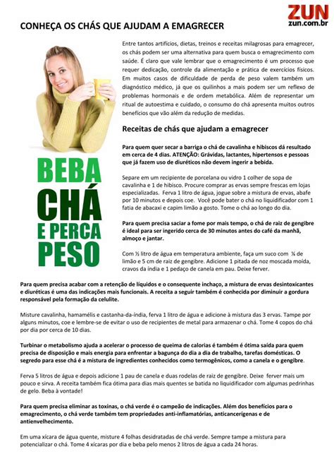 Pdf Conhe A Os Ch S Que Ajudam A Emagrecera Os Ch S Que Conhe A