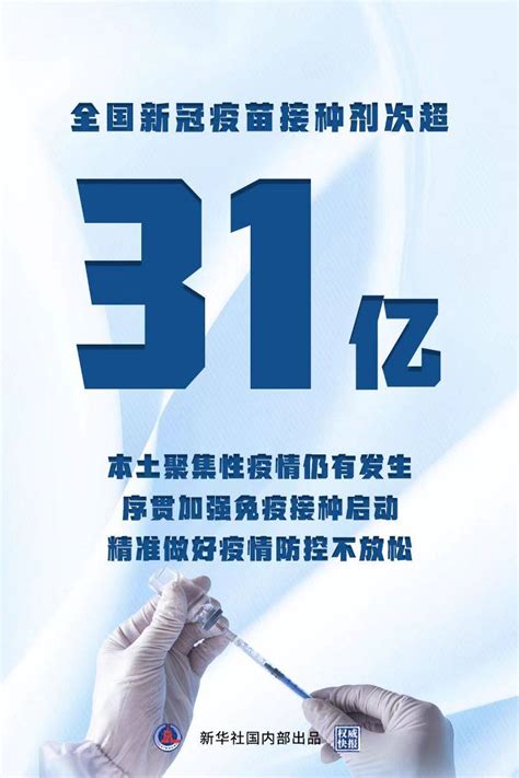 权威快报 全国新冠疫苗接种剂次超31亿 疫情 国内部 王乃水
