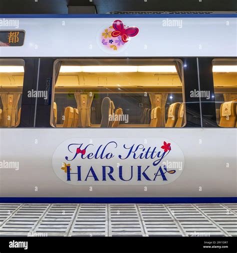 Osaka, Japan - March 28 2023: Hello Kitty Haruka Express operated by JR ...