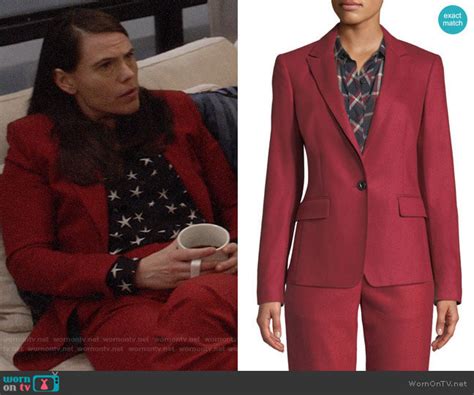 Wornontv Marjories Black Star Print Shirt And Red Suit On Veep Clea