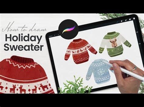 How To Draw Cute Christmas Sweaters Procreate Tutorial Winter