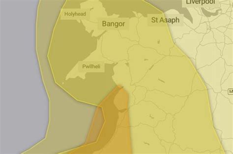 Amber Weather Warning Upgraded To Include Parts Of North Wales As