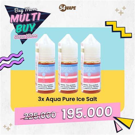 Jual Paket Liquid Aqua Pure Ice Salt Ml Shopee Indonesia