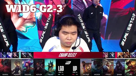 UP Vs LGD Game 3 Week 1 Day 6 LPL Spring 2024 Ultra Prime Vs LGD