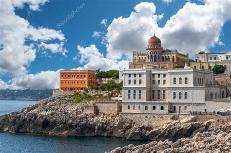 Santa Cesarea Terme Salento Puglia Italia Impresionante Vista De La