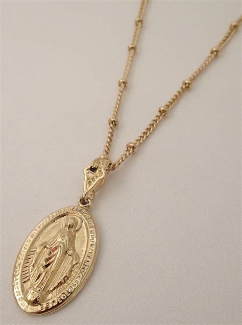 The Blessed Virgin Mary Necklace Virgin Mary Necklace Saint Necklace