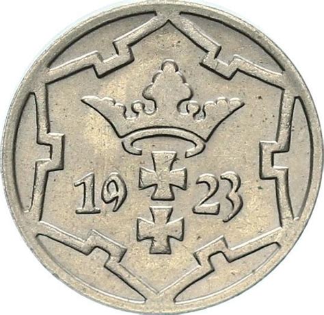 Danzig Freie Stadt Pfennig A Wappen Von Danzig Freshly Minted