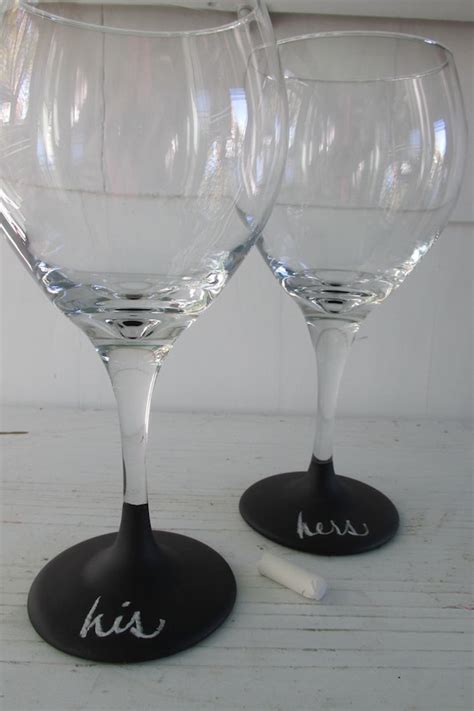 Chalkboard Wine Glasses Chalk Paint Wine By Silvaliningdesigns