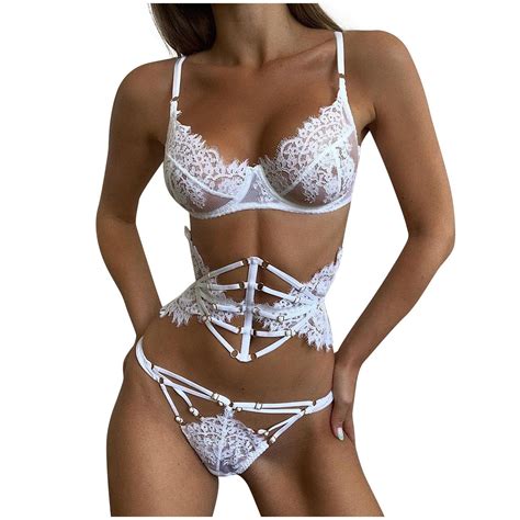 Verstelbare 3pc Kant Bandage Harnas Lingerie Bh Set S 4X Etsy