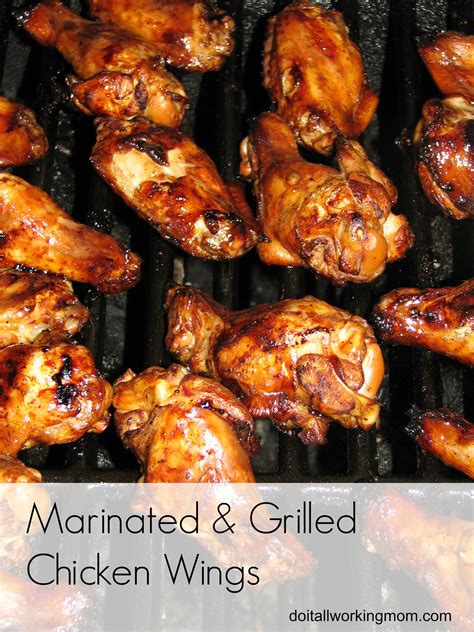 Marinated and Grilled Chicken Wings - Do It All Working Mom