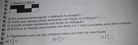 Solved A Em Quantas Partes Iguais O Ret Ngulo Foi Dividido B Cada