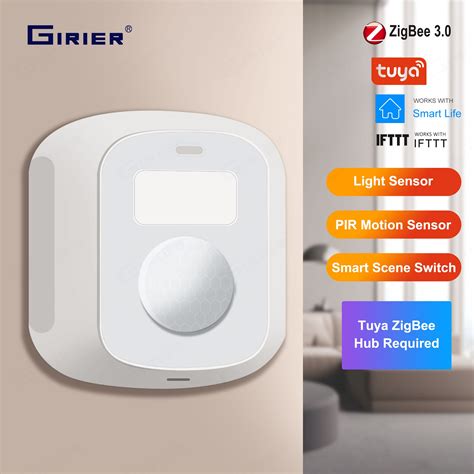 Girier Tuya Smart Zigbee Scene Switch With Pir Sensor Human Motion