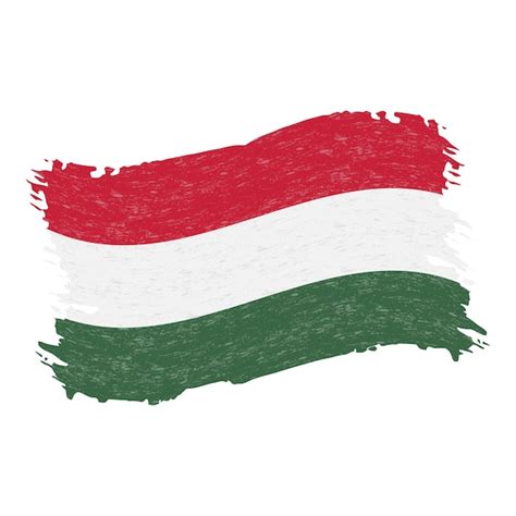 Premium Vector Flag Of Hungary Grunge Abstract Brush Stroke Isolated