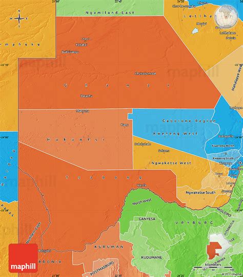 Political Shades Map of Western Region