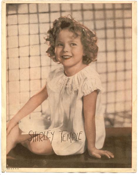 Shirley Temple Fan Card 1930s 8 X 10 Portrait Photo Printed Autograph