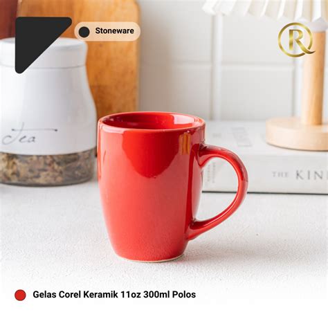 Jual Gelas Mug Corel Stoneware Keramik Oz Ml Polos Shopee Indonesia