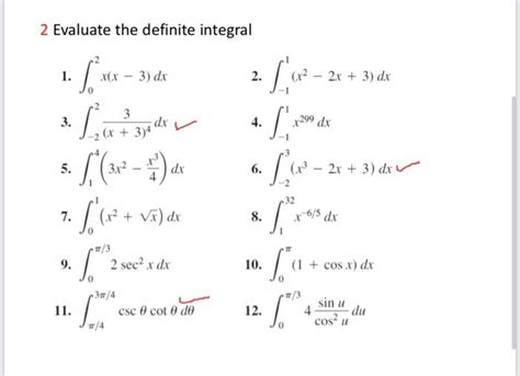 Solved 2 Evaluate The Definite Integral 1 ∫02xx−3dx 2