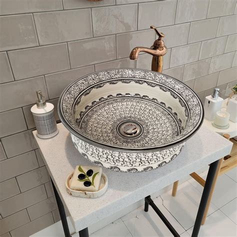 Ceramic Unique Wandb Wash Basin Bathroom Vessel Sink Above Etsy Uk