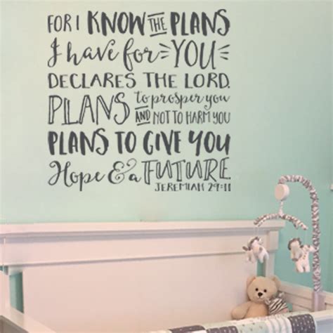 Jeremiah 29 11 Vinyl Wall Decal 3 For I Know The Plans I Have For