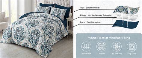 Amazon Drucon Paisley Comforter Set King Size 7 Pieces Bed In A