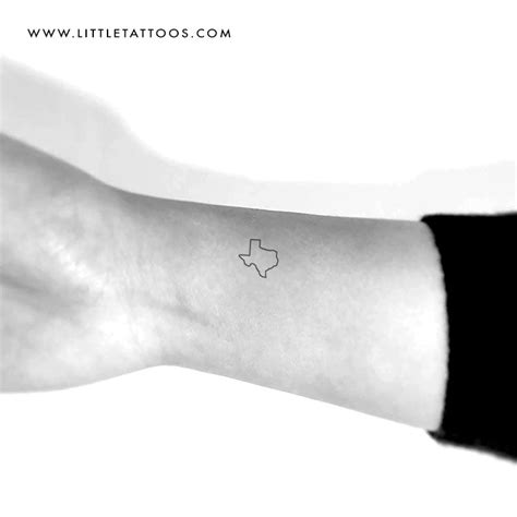 Texas Map Temporary Tattoo - Set of 3 – Little Tattoos